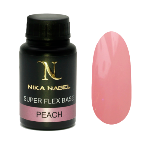 База Nika Nagel SUPER FLEX Peach rubber, камуфлирующая, средняя вязкость 30 гр