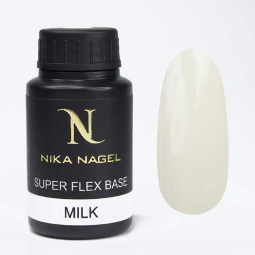 База Nika Nagel SUPER FLEX Milk rubber, камуфлирующая, средняя вязкость 30 гр