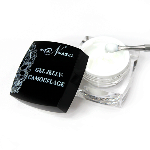 Гель для моделирования Nika Nagel JELLY-CAMOUFLAGE White Pearl конструирующий, высокая вязкость 50 г