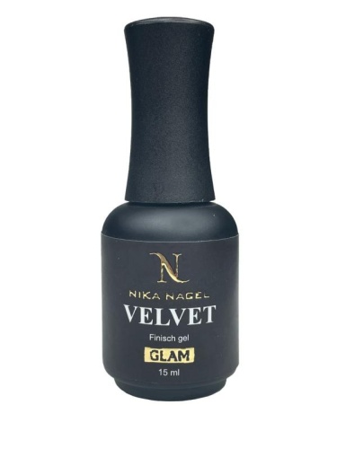 Финиш-гель Nika Nagel Velvet GLAM прозрачный, бархатный, жидкий, без липкого слоя 15 мл