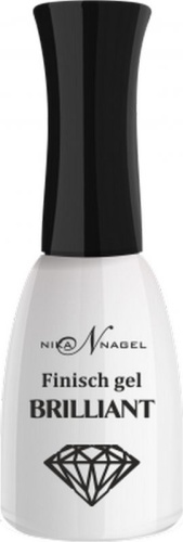 Финиш-гель Nika Nagel BRILLIANT прозрачный, глянцевый, высокая вязкость, без липкого слоя 10мл
