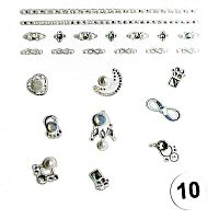Набор наклеек для дизайна ногтей "Фреска ювелирная №10" (маленькая)