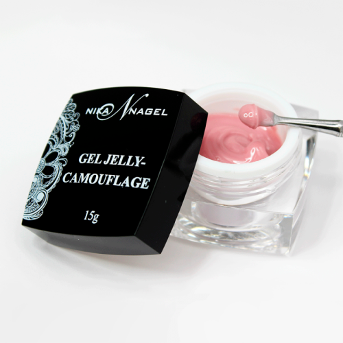 Гель для моделирования Nika Nagel JELLY-CAMOUFLAGE Cover Pink конструирующий, высокая вязкость, 15 г